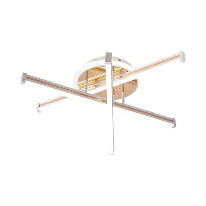 Lustra LED cu Telecomanda Tamara,96W, Dimabila, Auriu
