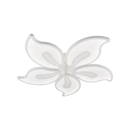 Lustra LED cu Telecomanda JASMINE 73W 5 Petale Lumina Rece/Calda/Neutra Dimabila Alb
