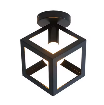 Lustra Forma Cub - STRUKTUR Mono, 1x E27, Negru, Metal