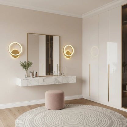 Aplica LED Dario, 31W, Lumina Rece/Calda/Neutra, Auriu