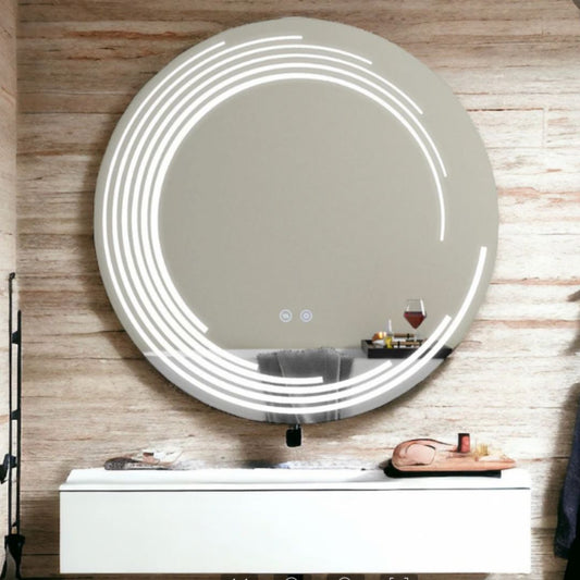 Oglinda LED Rotunda 70cm Lira Verita Touch Sistem Dezaburire Dimabila