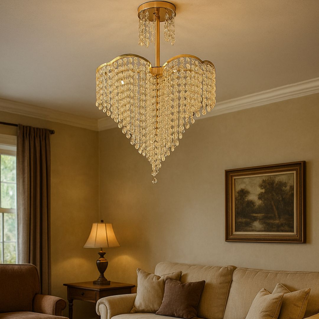 Candelabru Cristal Soner 4x E27 Auriu