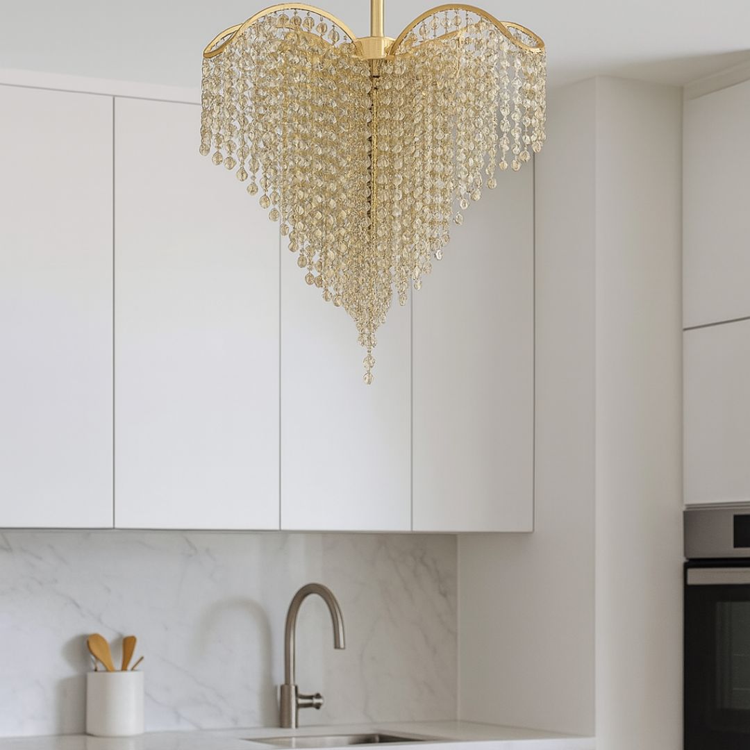 Candelabru Cristal Soner 4x E27 Auriu