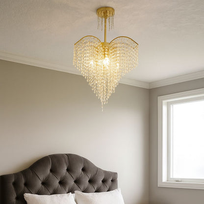 Candelabru Cristal Soner 4x E27 Auriu