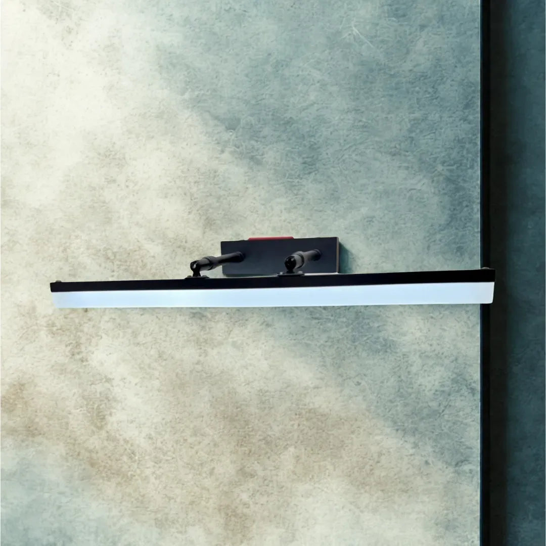 Aplica LED de Baie, MALAWI, 7W, liniara, lumina Neutra, Negru – aplică LED, culoare neagră – RegalStore, iluminat interi