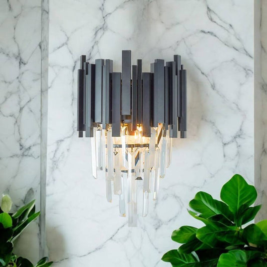 Aplica Candelabru Cristal BLOIS Piccolo, 2xE14, Negru – RegalStore