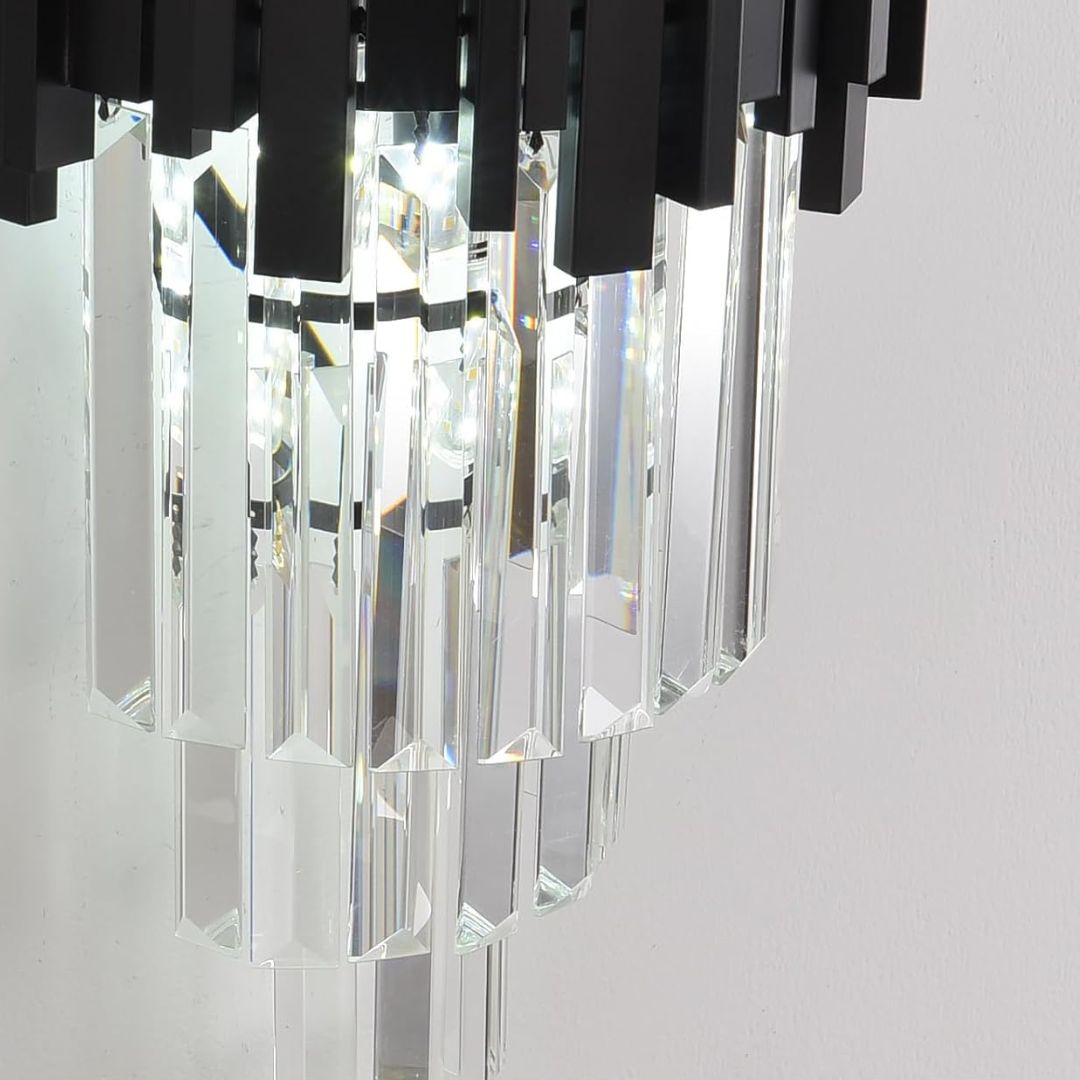 Aplica Candelabru Cristal BLOIS Piccolo, 2xE14, Negru – RegalStore