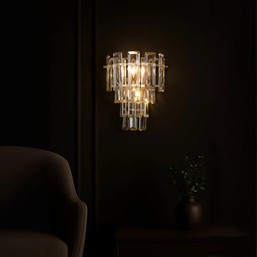 Aplica Cristal BELMONTE, 3x E14, Transparent