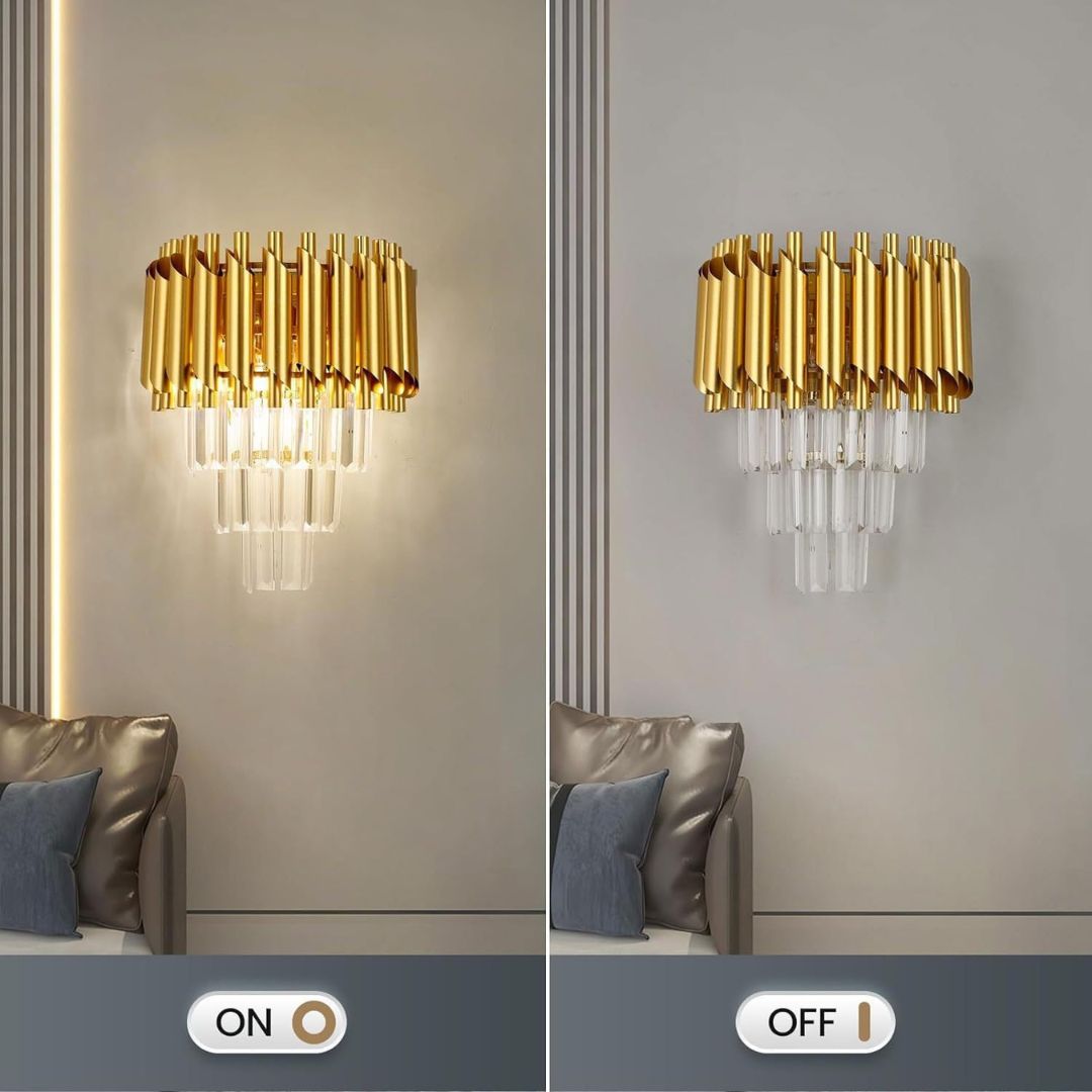 Aplica Candelabru Cristal VERSAILLES Piccolo, 2xE14, Auriu – aplică LED, culoare aurie – RegalStore, iluminat interior