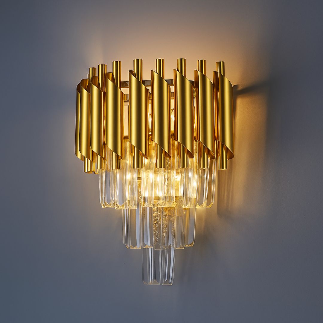 Aplica Candelabru Cristal VERSAILLES Piccolo, 2xE14, Auriu – aplică LED, culoare aurie – RegalStore, iluminat interior