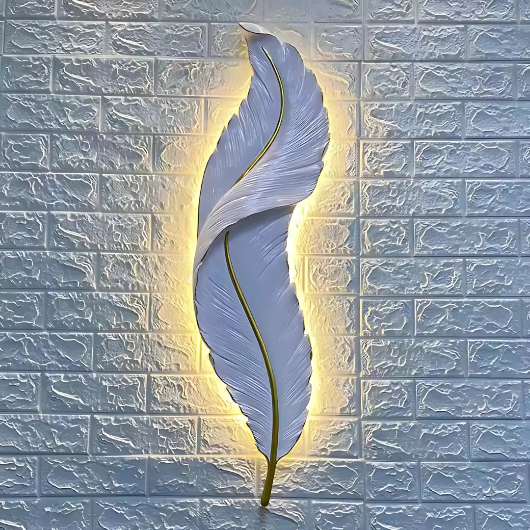 Aplica LED Pena 85CM Alb Auriu