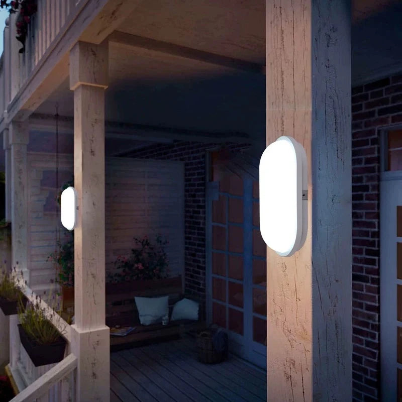 Aplica LED de Exterior, 12W, IP65, Metal, Alb