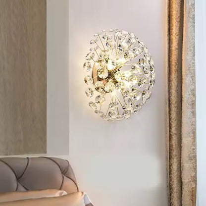 Candelabru Cristal MINUET 4x G9, Diametru 35cm, Auriu Lucios