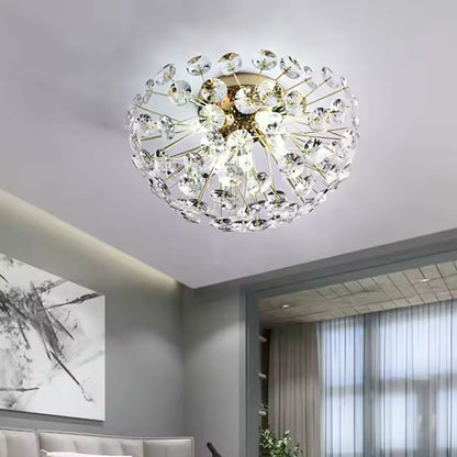 Candelabru Cristal MINUET 4x G9, Diametru 35cm, Auriu Lucios