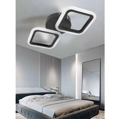 Lustra LED Pulsaris, 24W, Acril, Negru, 4000K, IP.20