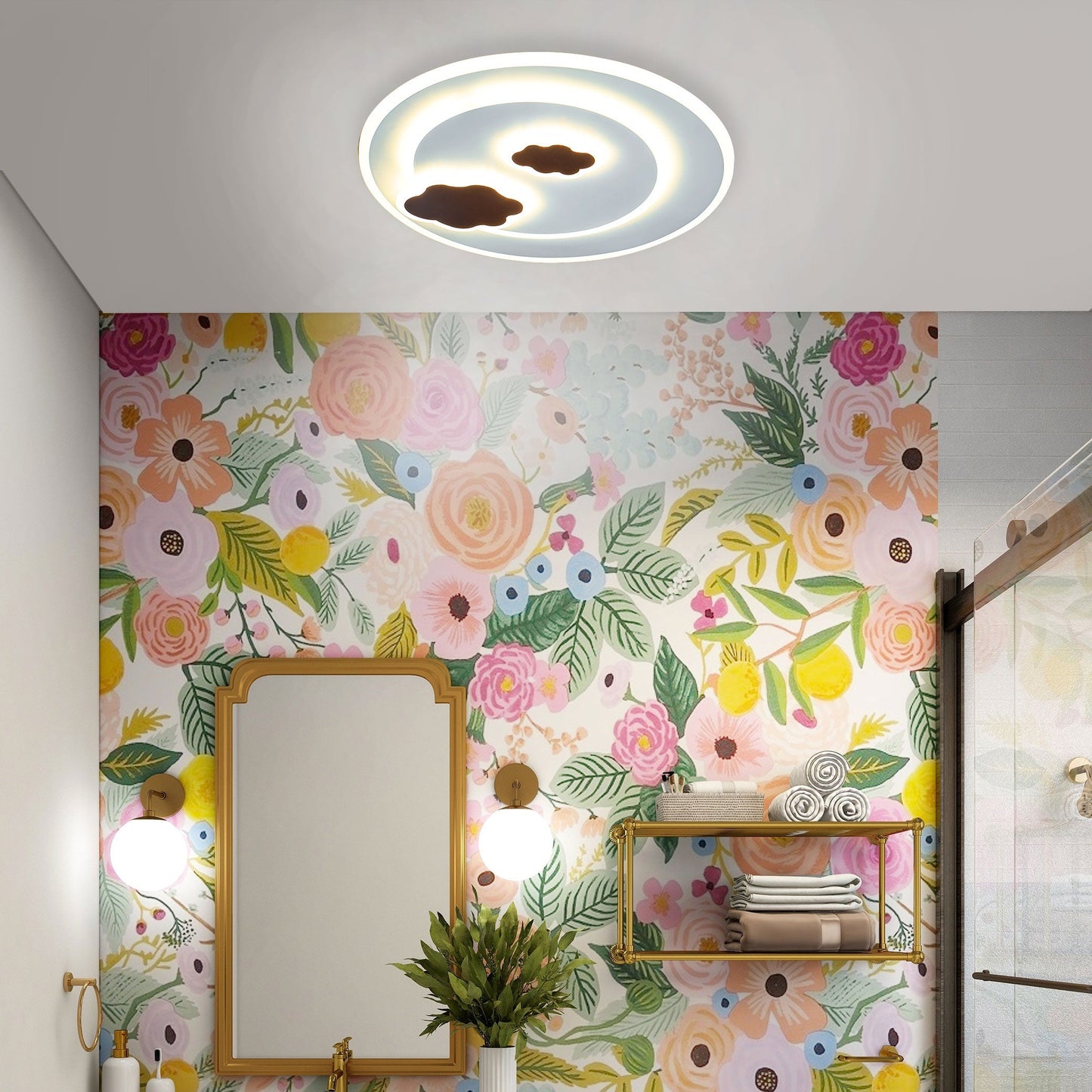 Lustra LED NOOR, 50W, lumina Rece/Calda/Neutra, Alb