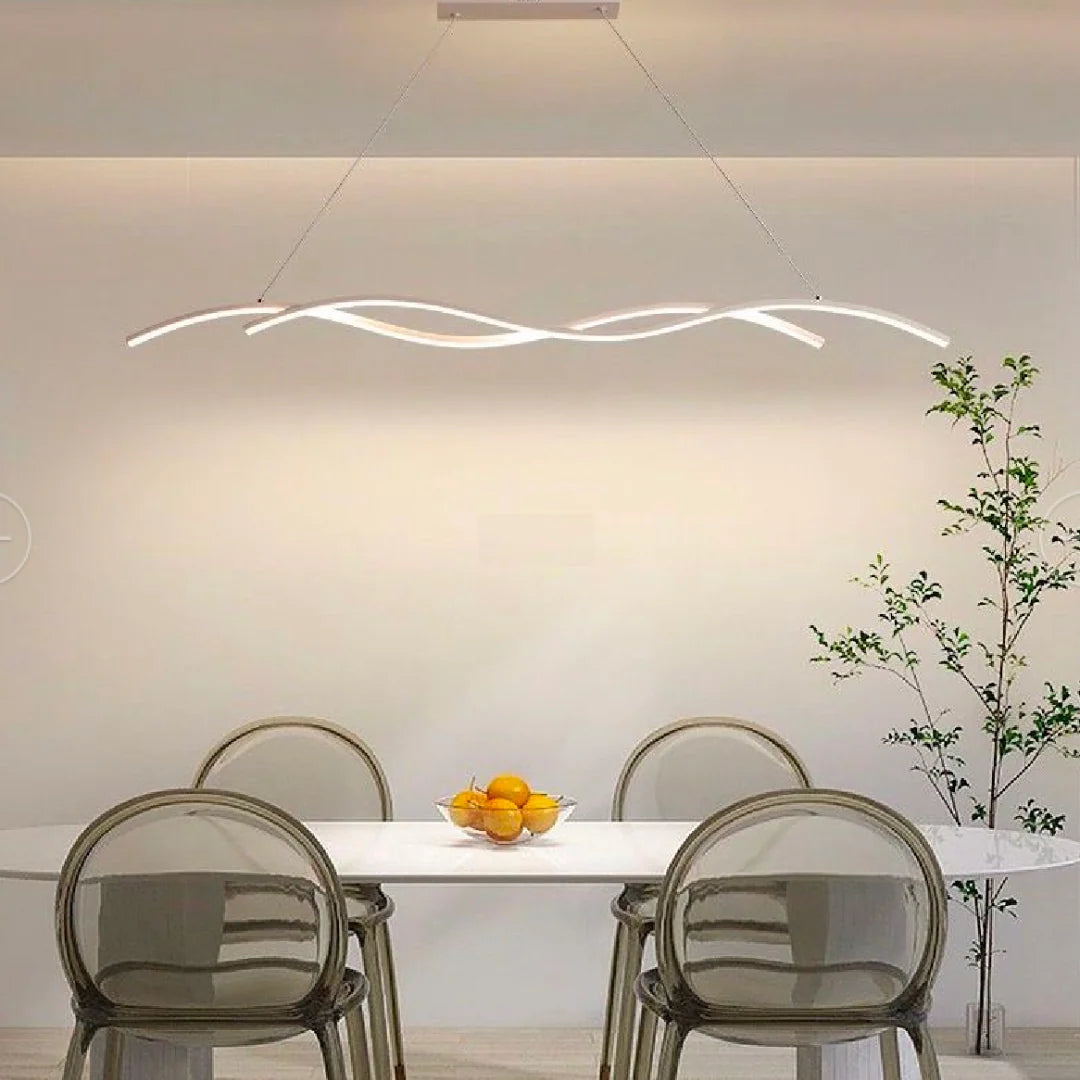 Lustra LED cu telecomanda STUDIO JELENA, 35W, lumina Rece/Calda/Neutra, Dimabila, Alb