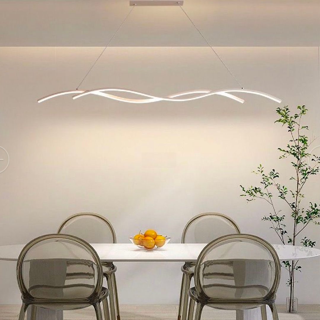 Lustra LED cu telecomanda STUDIO JELENA, 35W, lumina Rece/Calda/Neutra, Dimabila, Alb