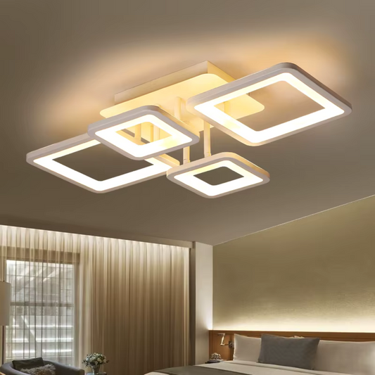 Lustra LED cu Telecomanda Izadora 88W Dimabila Alb