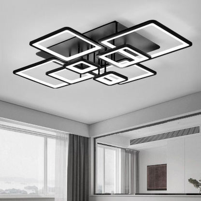 Lustra LED cu Telecomanda Caroline 210W Dimabila Negru