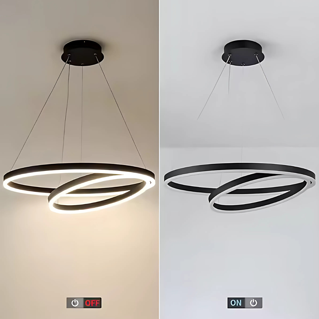 Lustra LED suspendata Amelia, 4000K, 31W, 30x49cm, Negru, Inaltime Reglabila