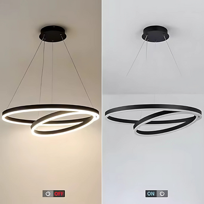 Lustra LED suspendata Amelia, 4000K, 31W, 30x49cm, Negru, Inaltime Reglabila