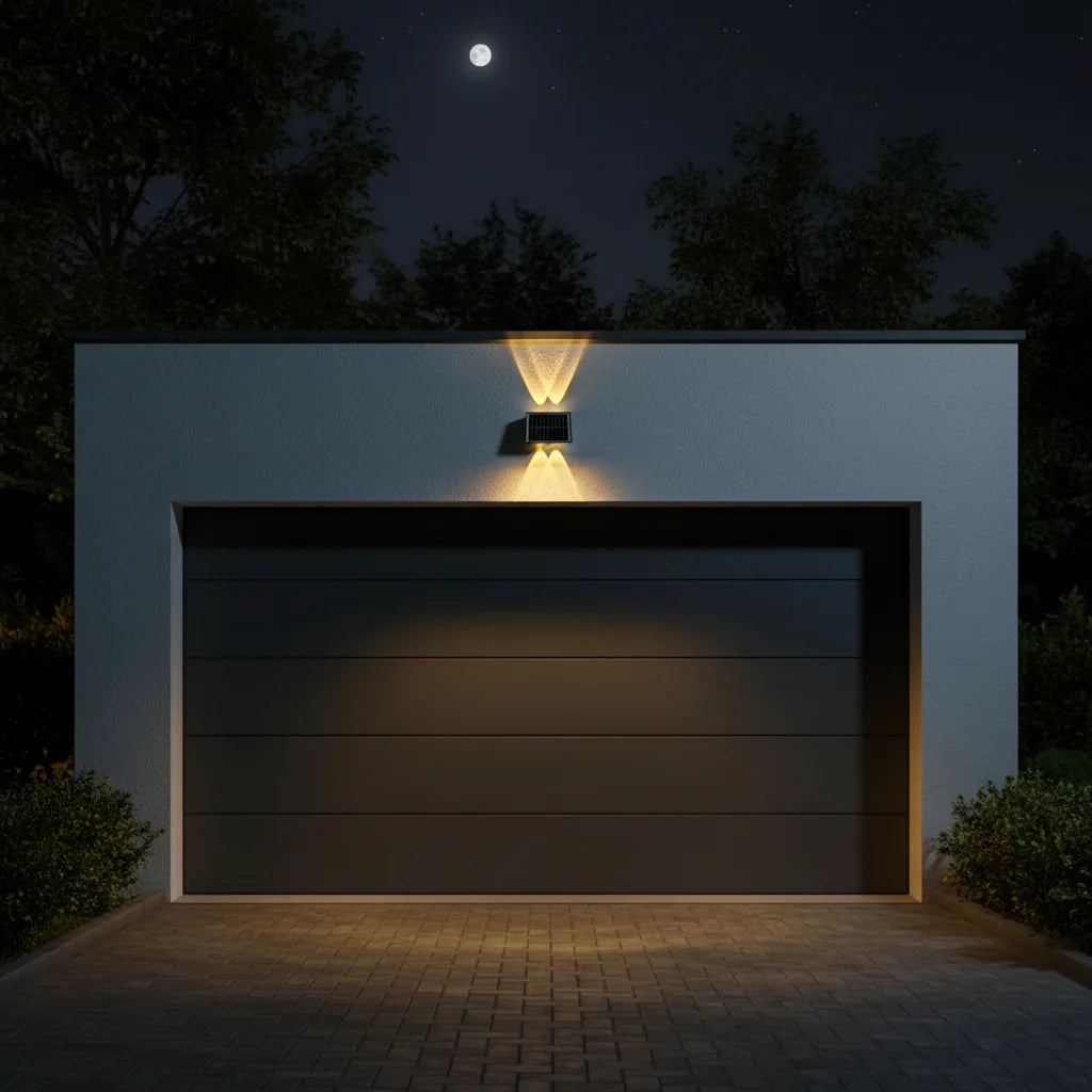 Aplica LED Exterior Solaris, 4 Surse de lumina, Lumina Calda, Negru