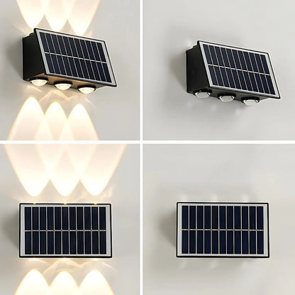 Aplica LED Exterior Solaris, 6 Surse de lumina, Lumina Calda, Negru – aplică LED, culoare neagră – RegalStore, iluminat