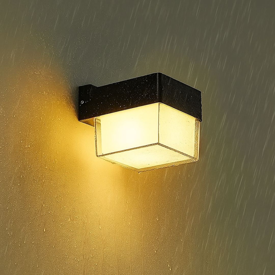 Aplica LED Exterior AMIRA, 1 Sursa de lumina, Lumina Calda, Negru – aplică LED, culoare neagră – RegalStore, iluminat in