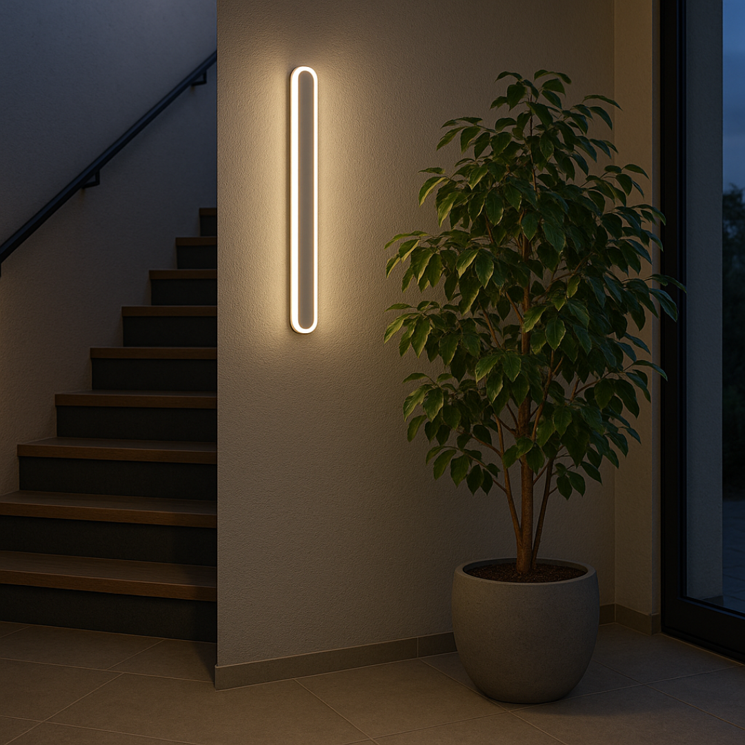 Aplica LED de Exterior SUHA, Lungime 50cm, 6W, IP65, Metal, Liniar, Alb