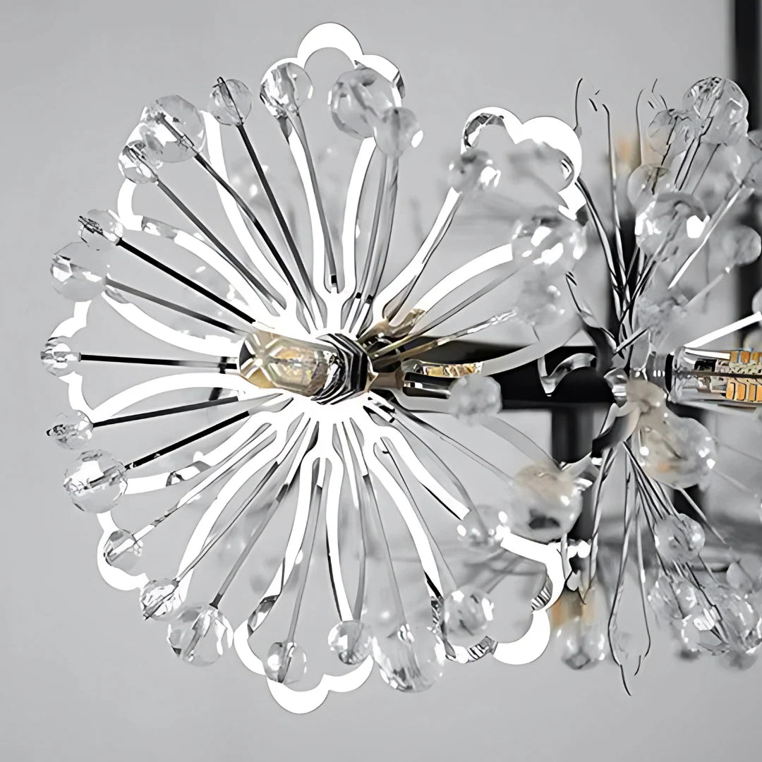 Candelabru Cristal PETERHOF Magno, Diametru 62cm, 25XG4, Negru, Inaltime Reglabila