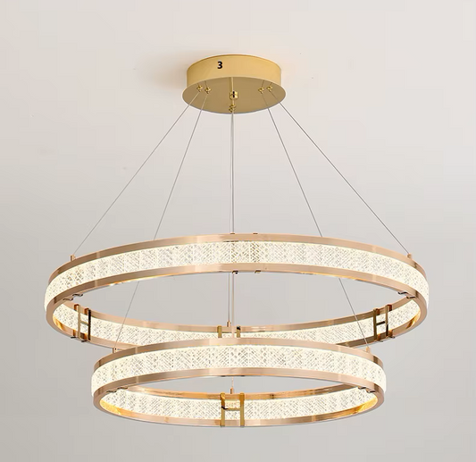 Candelabru Cristal, LINDERHOF Magno, 75W, Diametru 60cm, Lumina Rece/Calda/Neutra, Auriu, Inaltime Reglabila – RegalStore