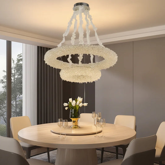 Candelabru Cristal, HOHENZOLLERN Imperio, 59W, Diametru 100cm, Lumina Rece/Calda/Neutra, Auriu, Inaltime Reglabila