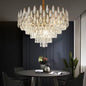Candelabru Cristal ALHAMBRA Eleganza 8x E14, Diametru 49cm, Auriu Lucios, Inaltime Reglabila – culoare aurie, 49 cm – Re