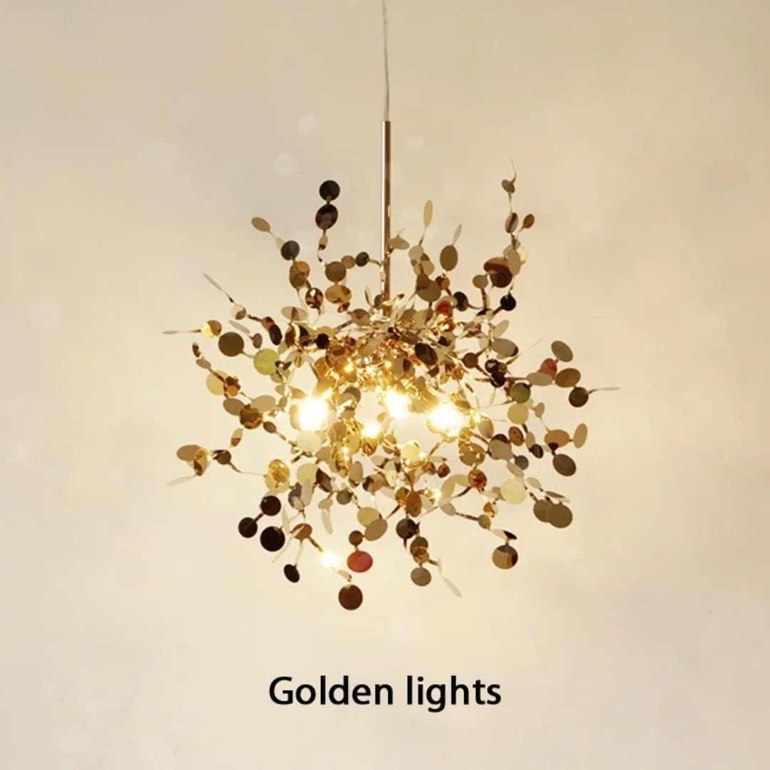 Candelabru Modern, CAPRICIO Allegro, 2xE14, Diametru 40cm, Auriu, Inaltime Reglabila – culoare aurie, design modern, 40