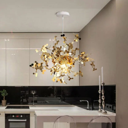 Candelabru Modern, CAPRICIO Allegro, 2xE14, Diametru 40cm, Auriu, Inaltime Reglabila – culoare aurie, design modern, 40