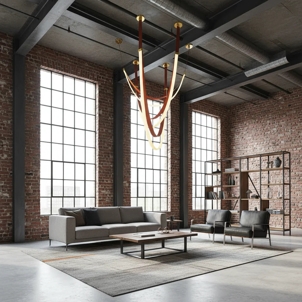 Candelabru Modern, LED, ARIA Largo, 36W, lumina Neutra, Maro