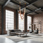 Candelabru Modern, LED, ARIA Largo, 36W, lumina Neutra, Maro