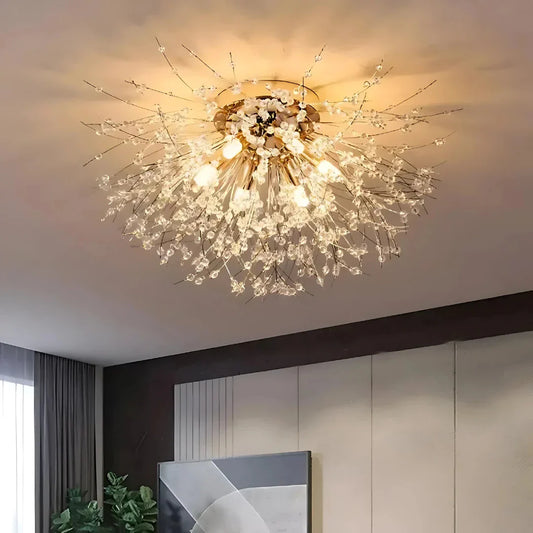 Candelabru Cristal RONDO Vivace, 5x G9, 38cm, Auriu