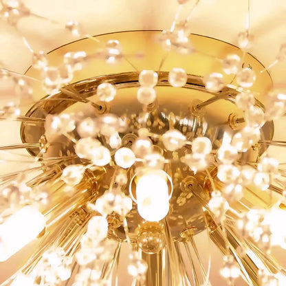 Candelabru Cristal RONDO Vivace, 5x G9, 38cm, Auriu