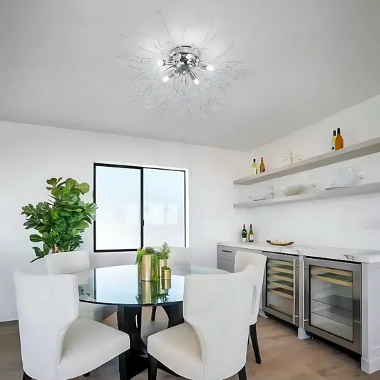 Candelabru Cristal RONDO Vivace, 6x G9, Crom, 49cm