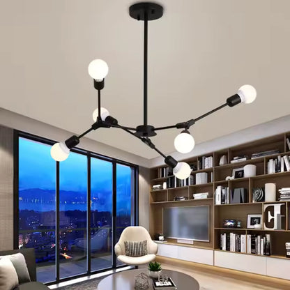 Lustra Architek Octa, 6x E27, Negru, Metal