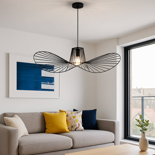 Lustra Suspendata ELIAS 57cm, 1x E27, Metal, Negru – lustră LED, culoare neagră, 57 cm – RegalStore, iluminat interior