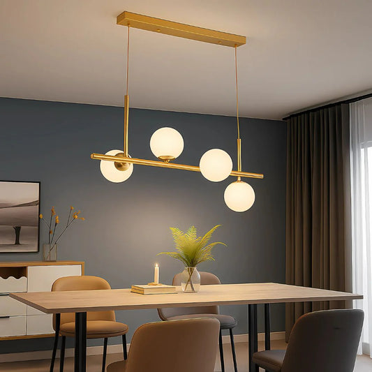 Lustra cu bec moderna LOFT Pavilion, 4x G9, Auriu, Metal, Inaltime Reglabila