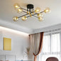 Lustra cu Abajur Rotund, PENTHOUSE Grand, 8xE27, Negru Auriu, Metal – lustră LED, culoare aurie, culoare neagră – RegalS