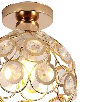 Lustra Rossi Cristal, 1*E27, Metal, Auriu