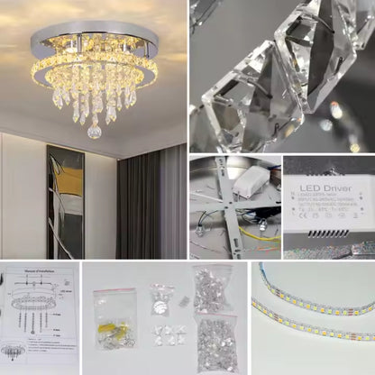 Candelabru LED 20W Cristal Mancini Crom Lucios