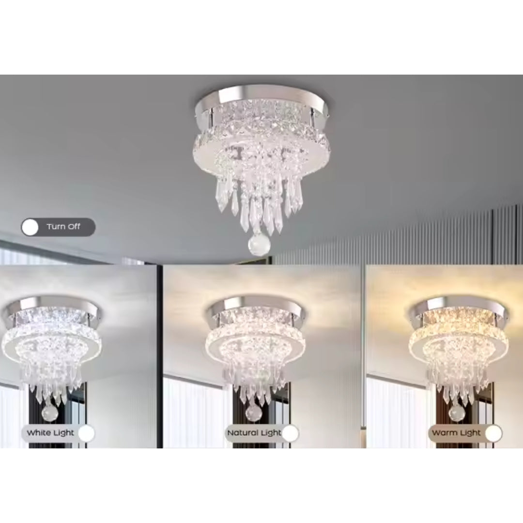 Candelabru LED 20W Cristal Mancini Crom Lucios