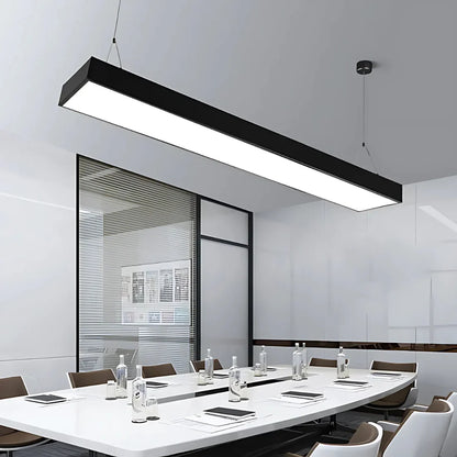 Lustra LED suspendata DARIN, 96W, Inaltime Reglabila, Lumina Rece, Negru