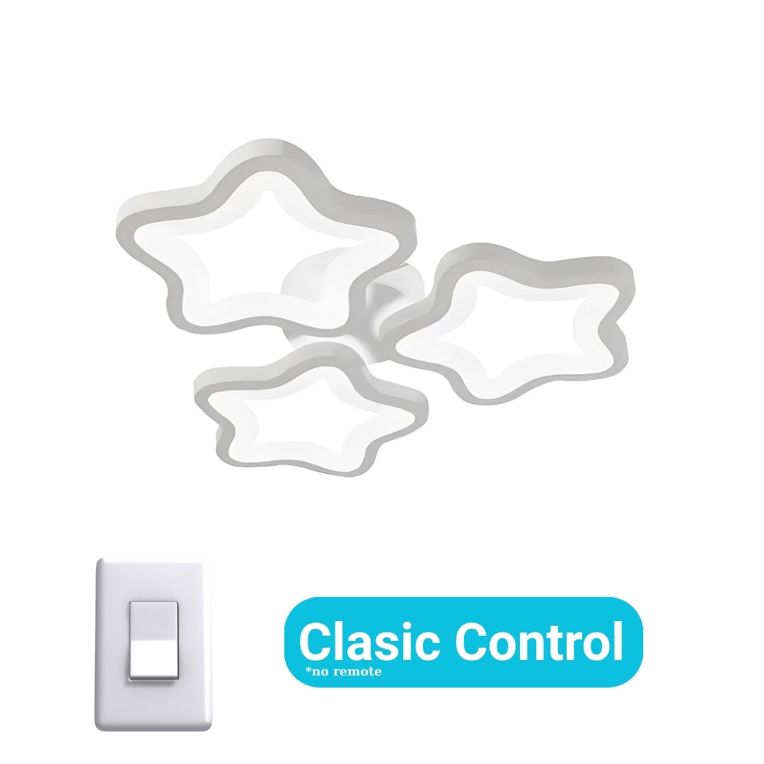 Lustra LED Stelarium, 40W, Lumina Calda 4000K, Acril, Alb